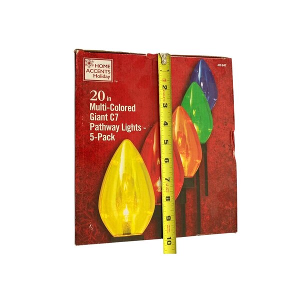 Home Accents Holiday Multi Colored Giant C7 Pathway Lights - Picture 5 of 6